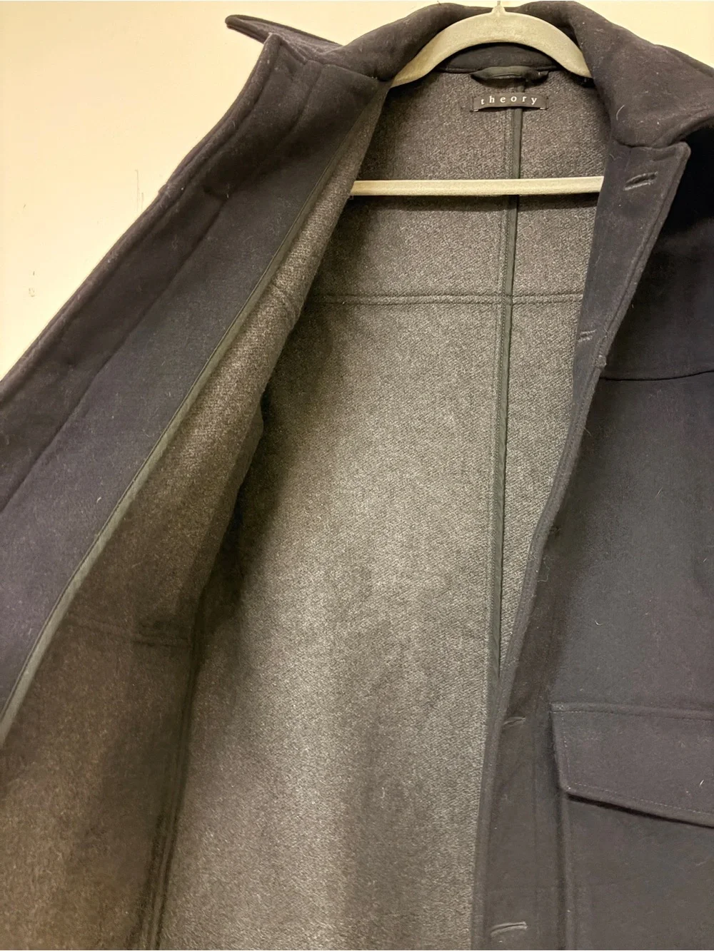 Theory Guntaar Erhart Wool Cashmere Field Jacket Navy Men’s Small Utility Coat